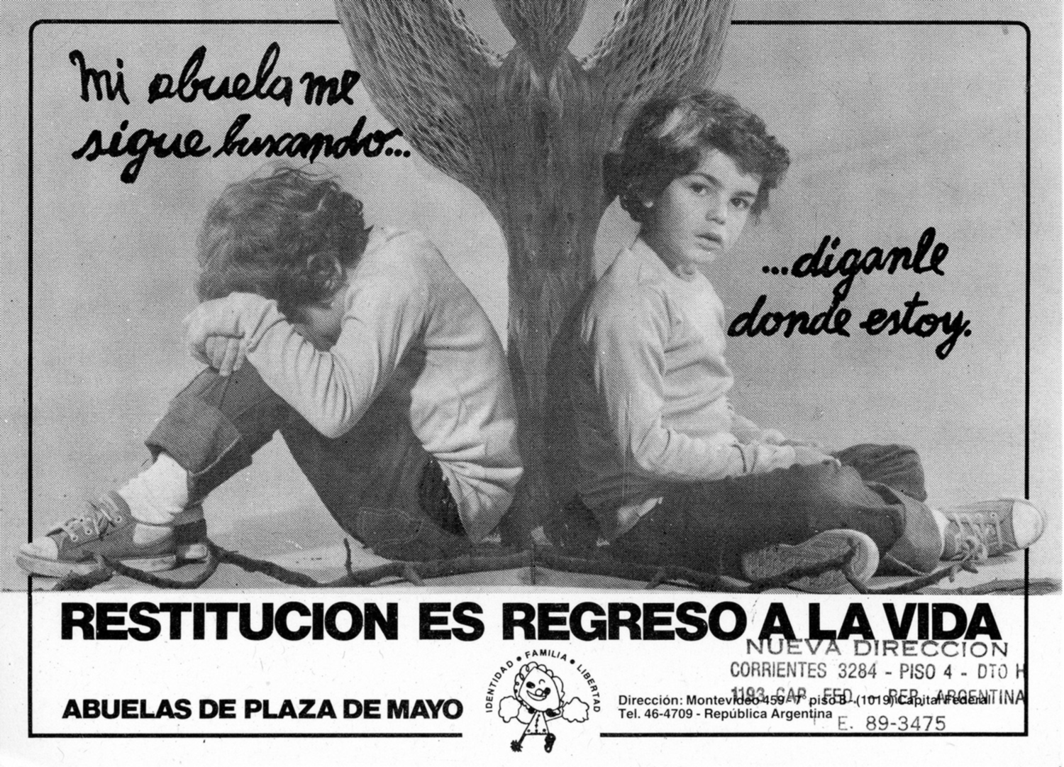 1986 Flyer by the Abuelas de Plaza de Mayo
